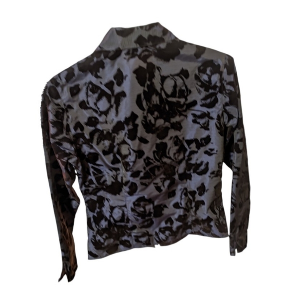 Anne Fontaine Lightweight Floral Jacket Iridescent Purple - Picture 2 of 3